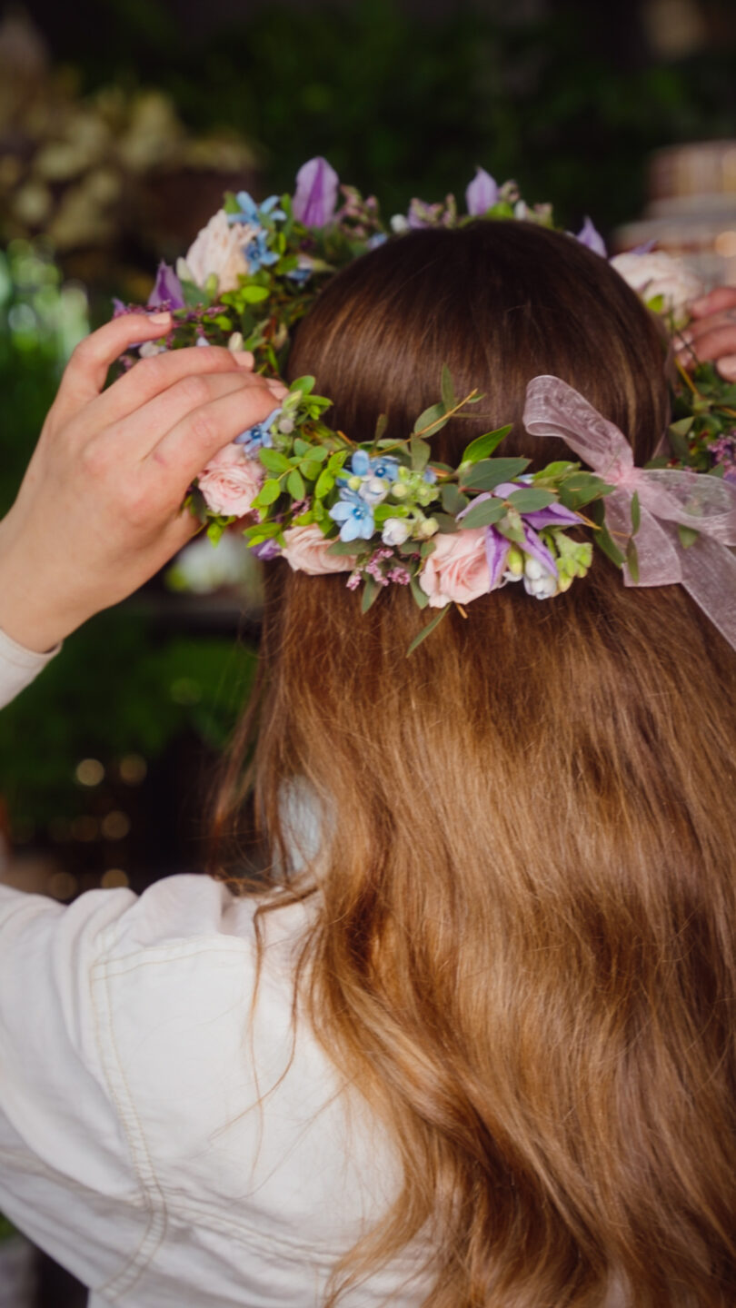 Midsommarkrans från Regeringsgatans blommor